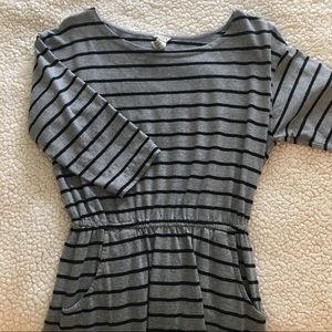 f21 striped fit & flare dress